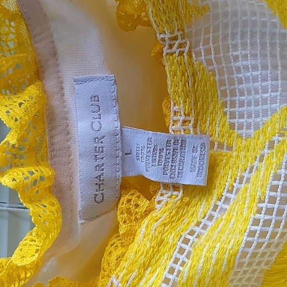 CHARTER CLUB YELLOW BLOUSE NWOT - Picture 11 of 11